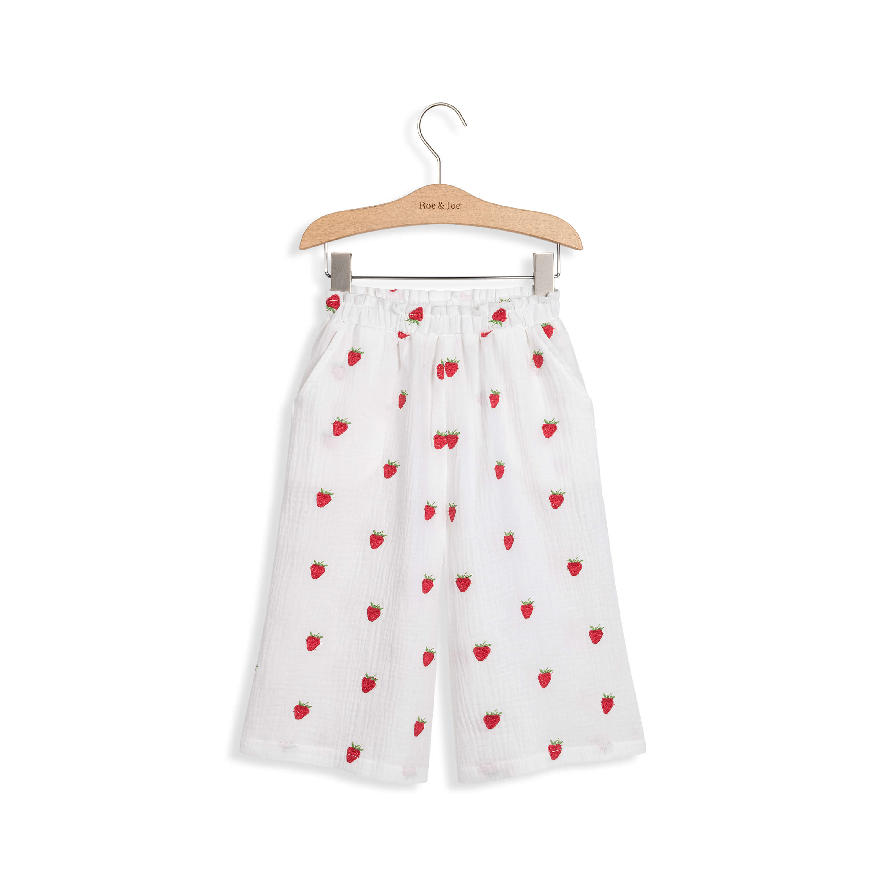 Culottes aus Musselin Erdbeeren
