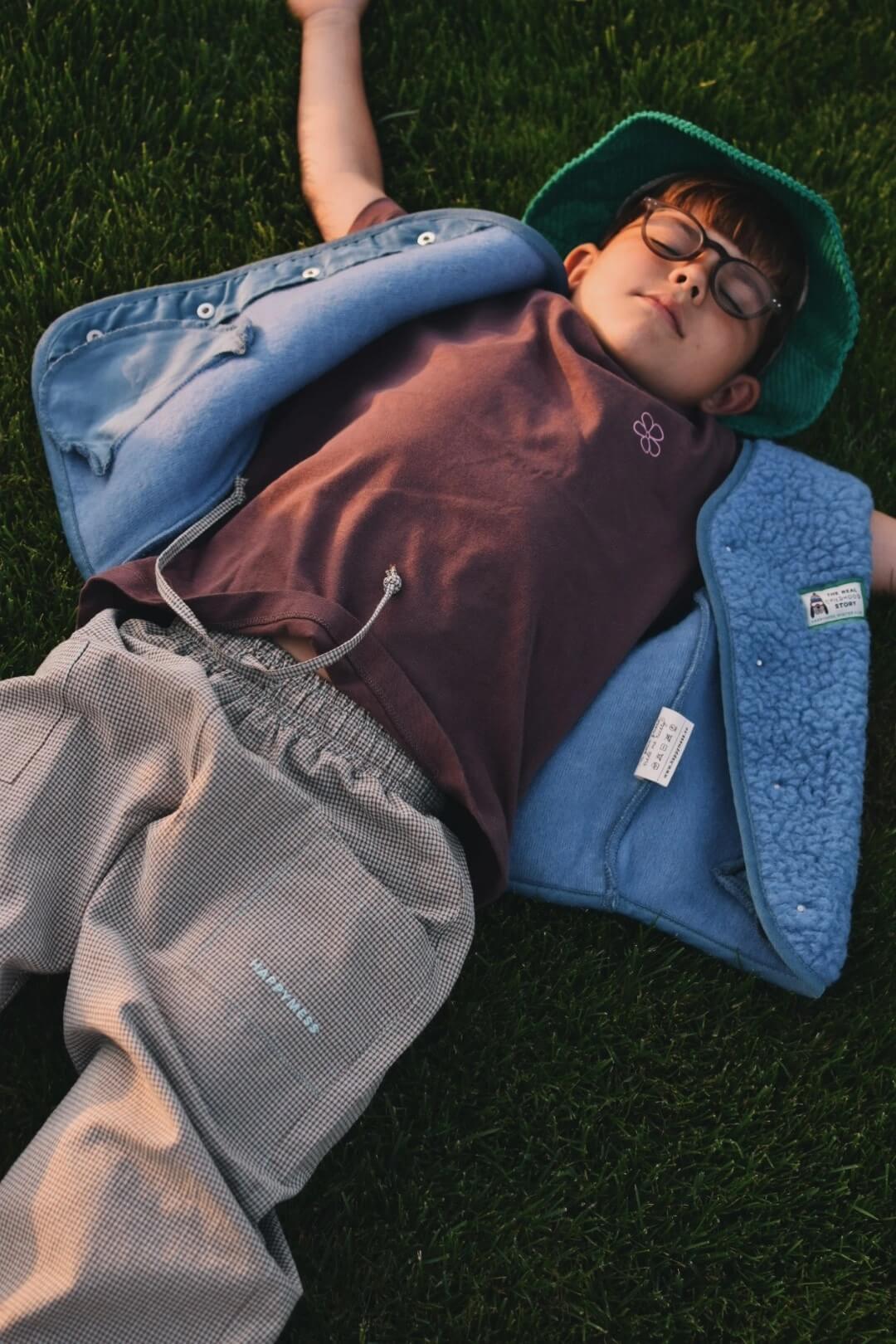 Merino Wool Vest Ice Blue - Happymess