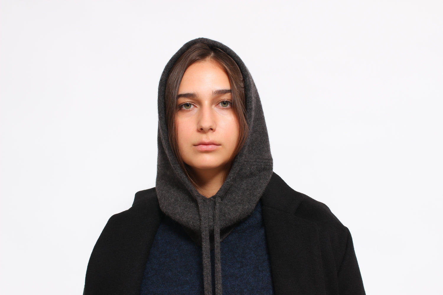 100% Cashmere Hood - Brown