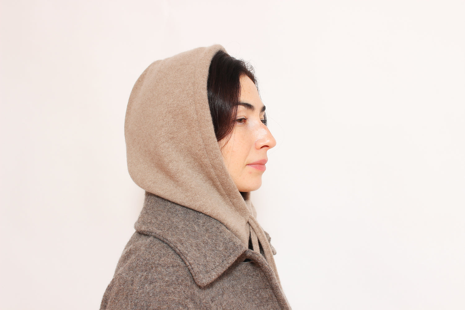 100% Cashmere Hood - Plum