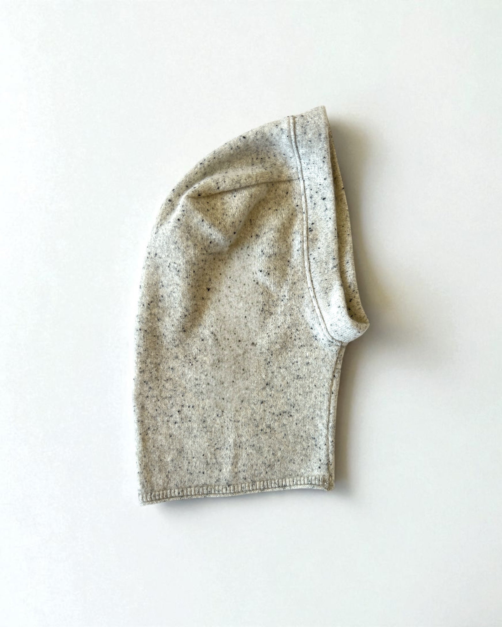 Textured pure cashmere balaclava hat