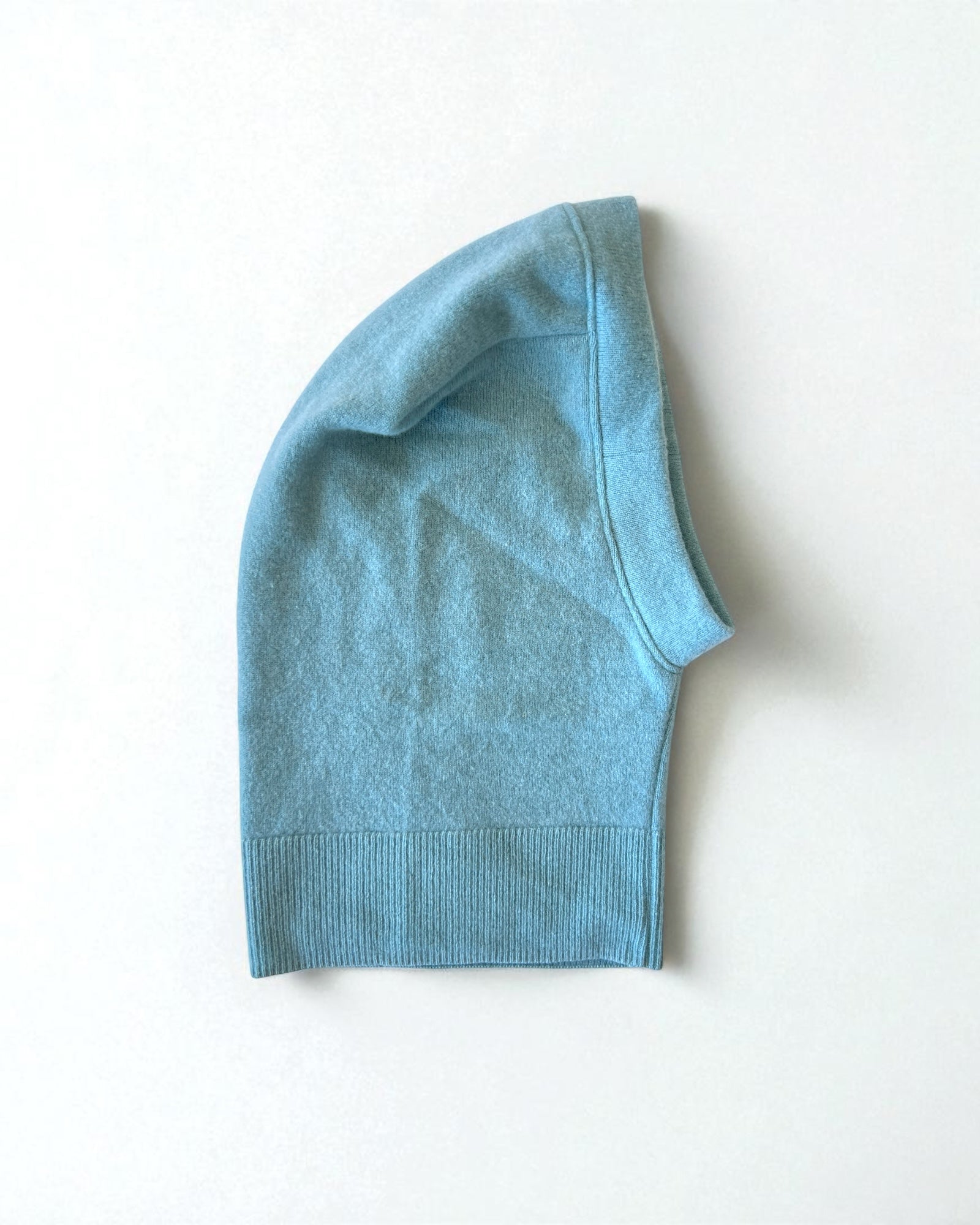 Light blue knitted balaclava