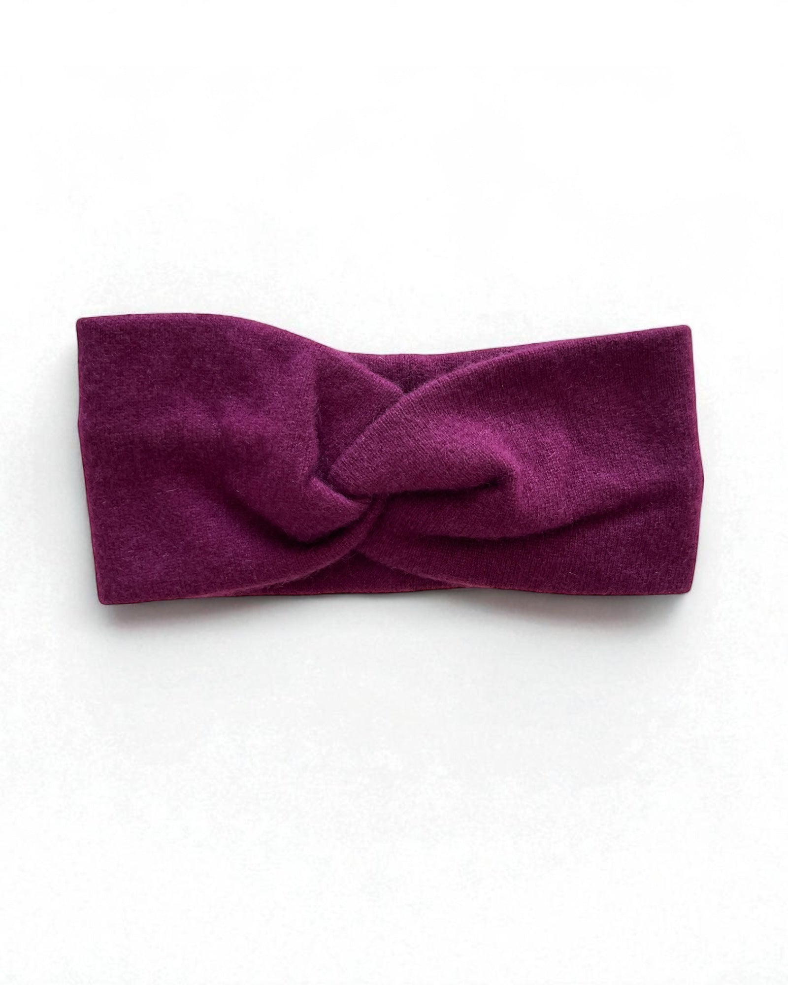 Reines Kaschmir Damen Stirnband - Pflaume
