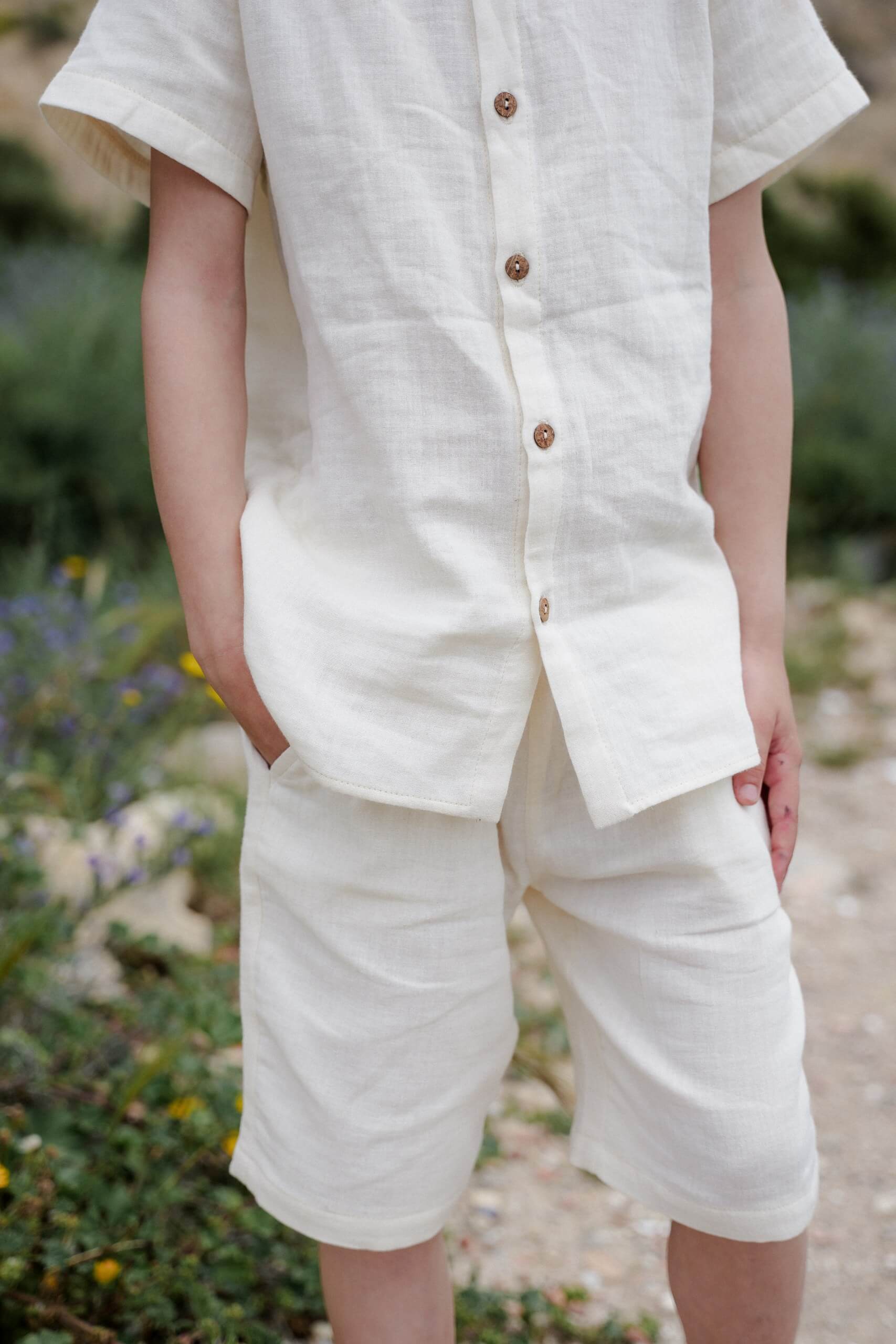 Roe & Joe cotton shirt vanilla