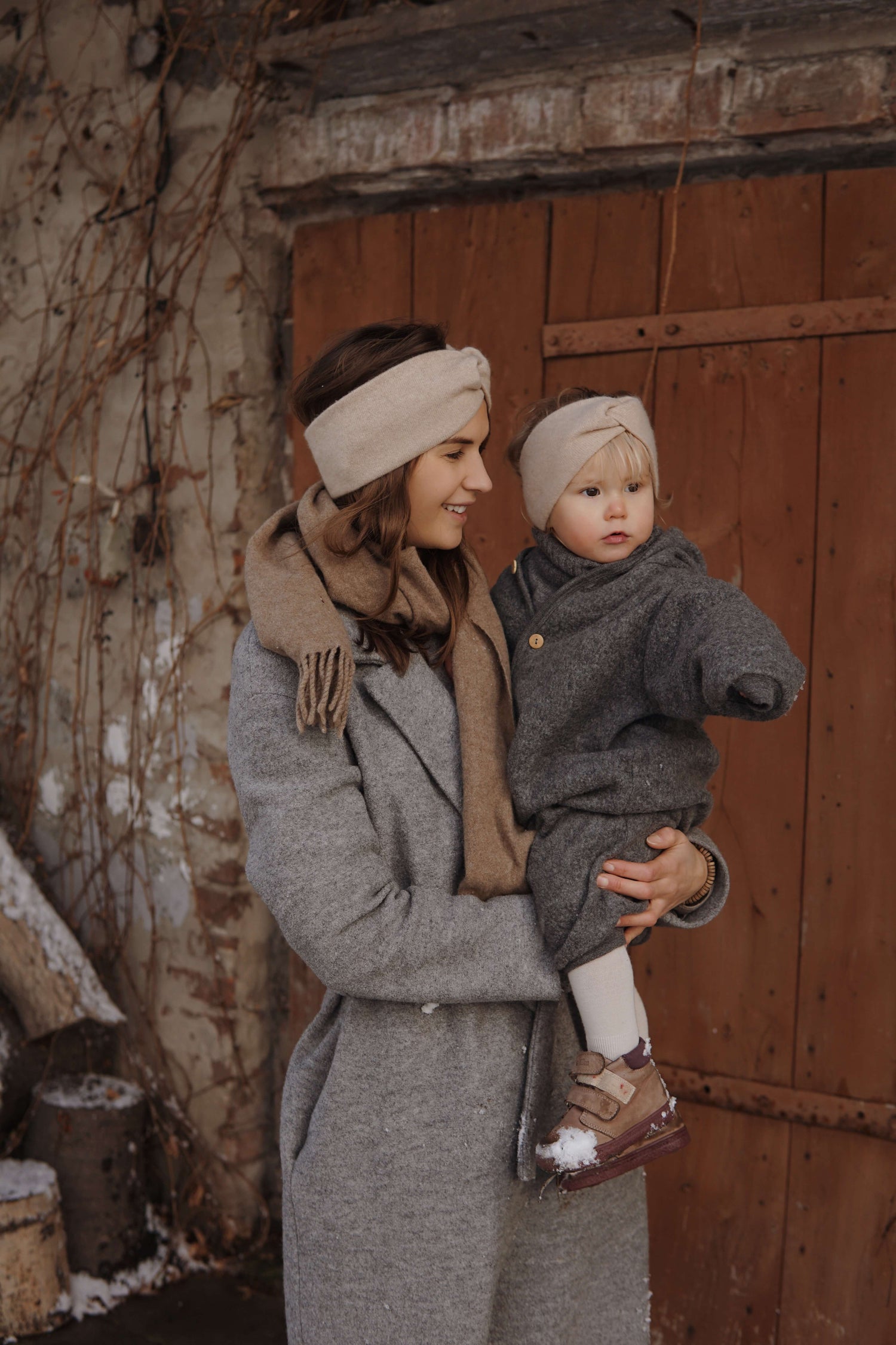 Pure Cashmere Women Headband - Taupe