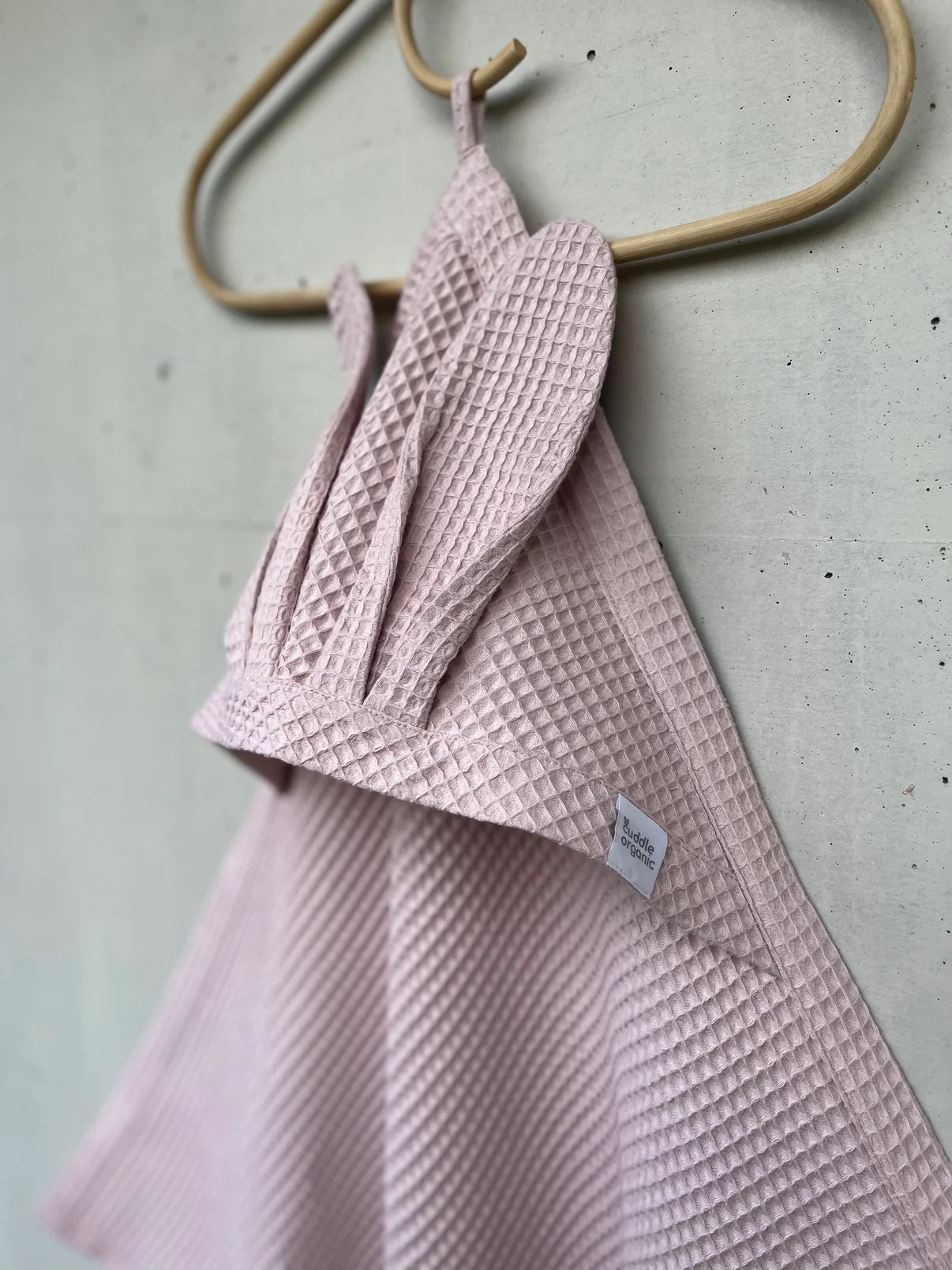 Baby towel bath organic cotton pink