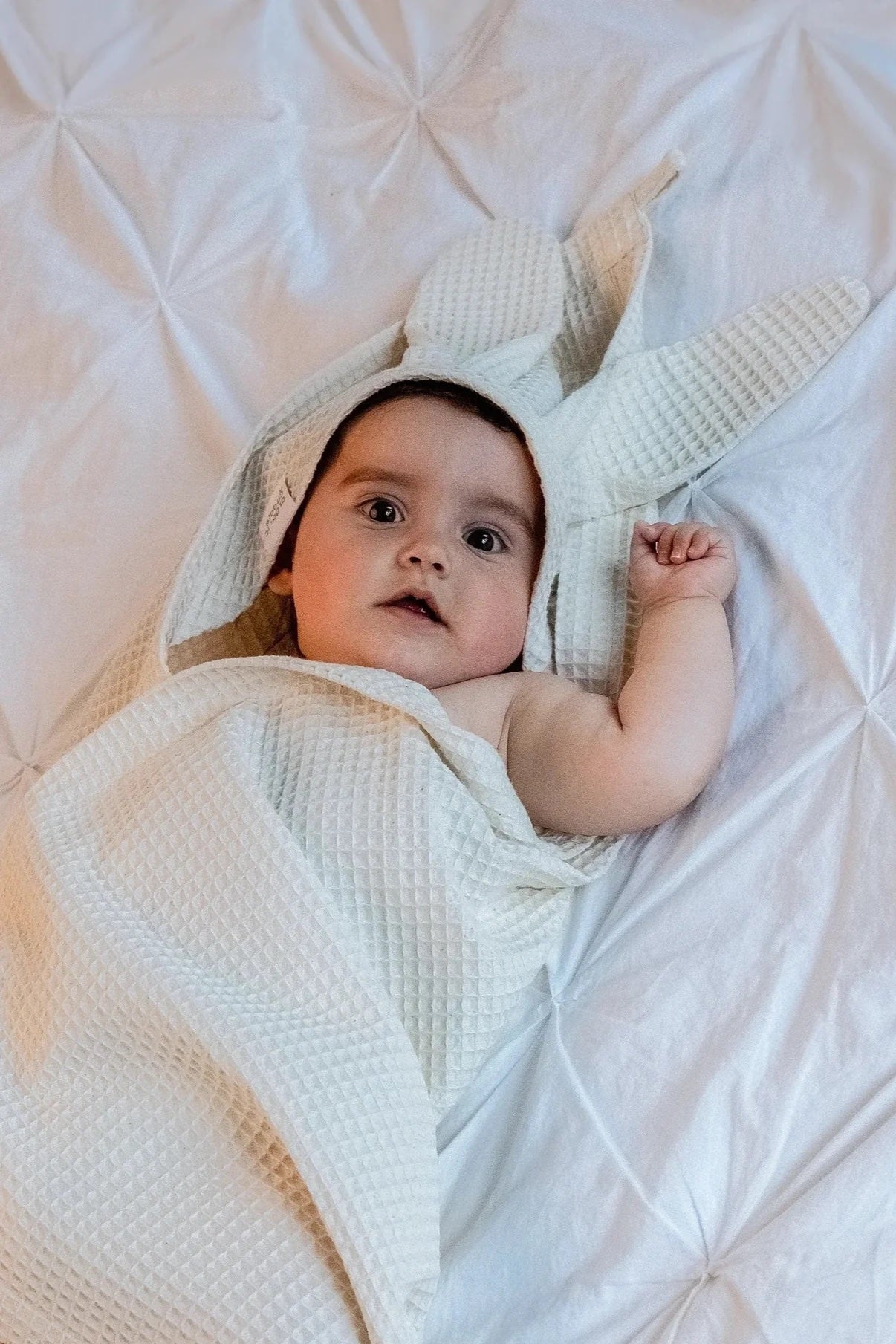 Baby towel cream bunny ears