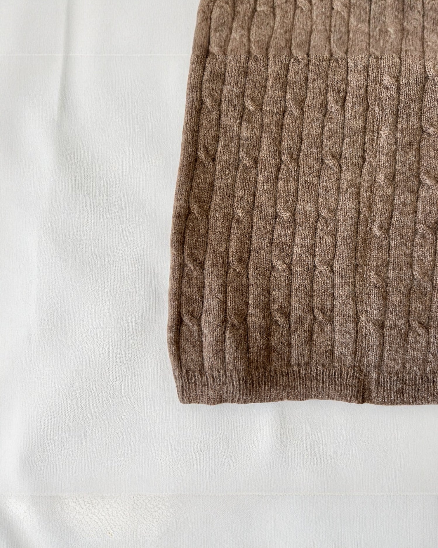 100% Cashmere Hood - Brown