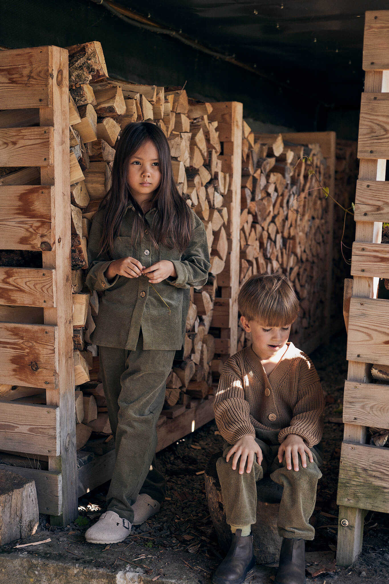 Corduroy unisex pants kids