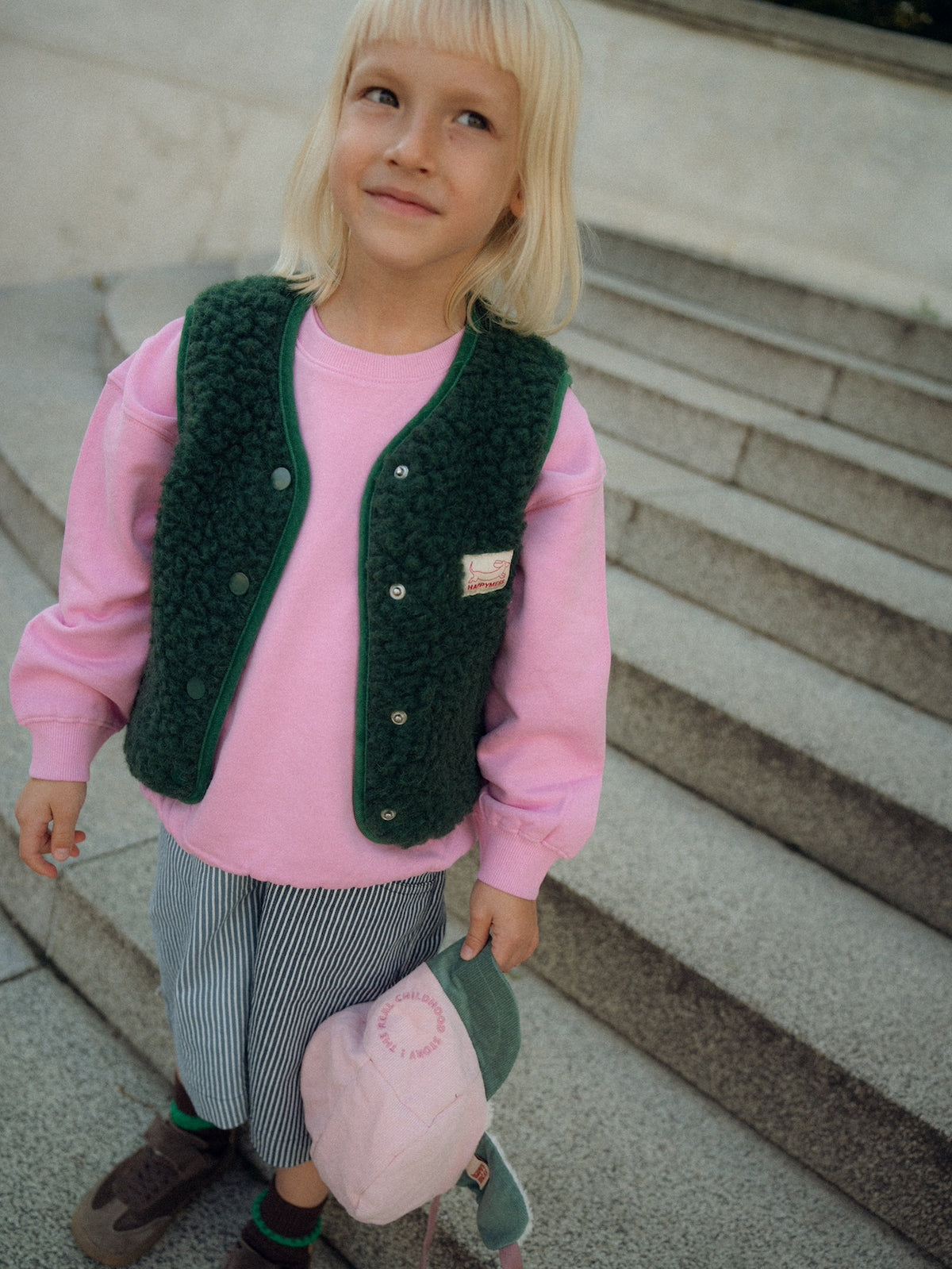 Merino Wool Vest Moos Green - Happymess