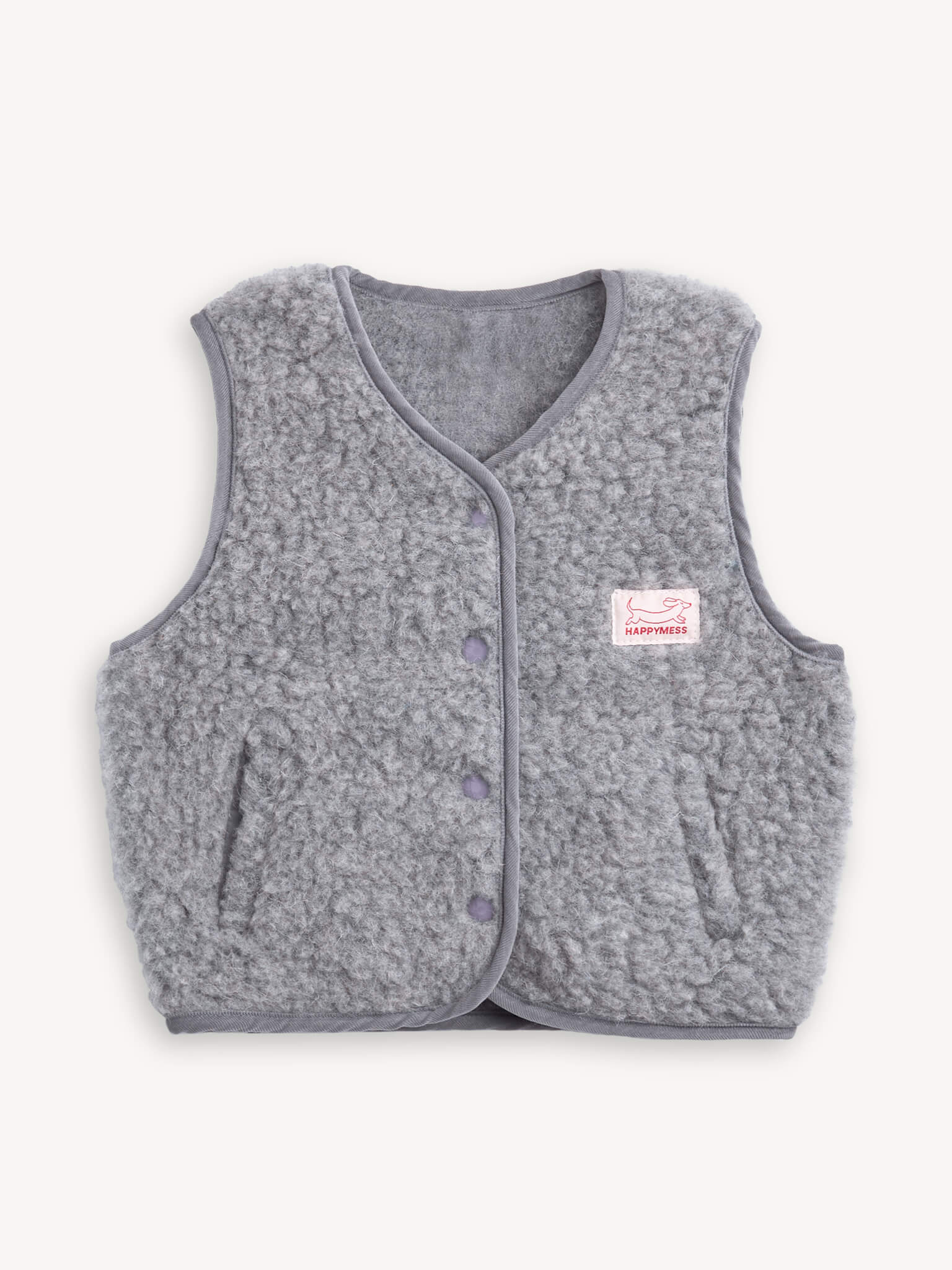 PREORDER Merino Wool Vest Grey - Happymess