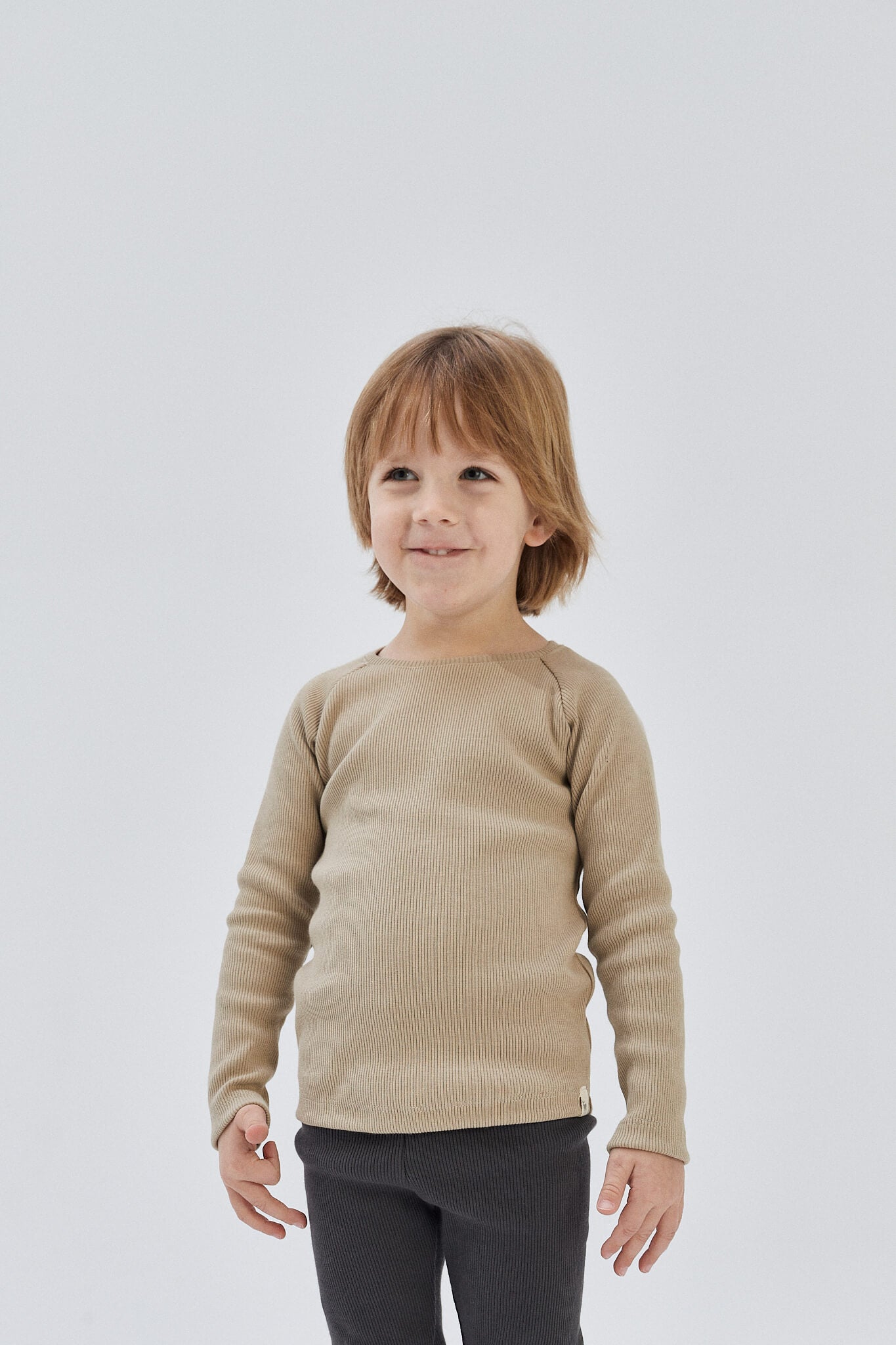 Longsleeve beige boy girl