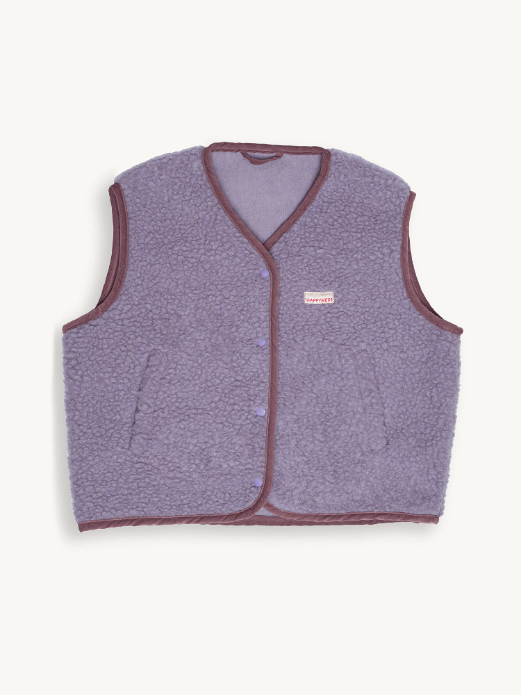lilac cloud merino wool vest for baby and children