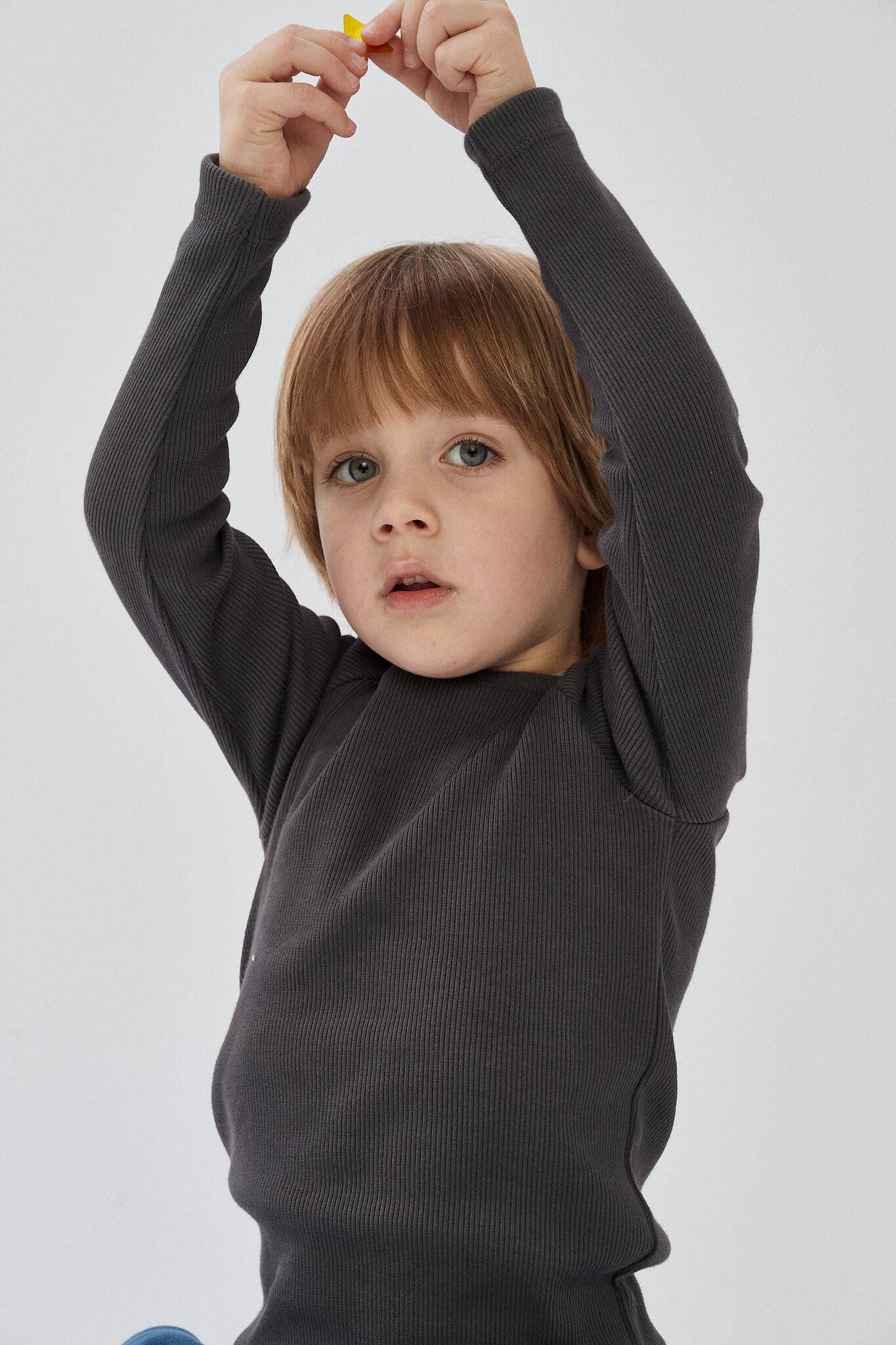 Ribbed longsleeve cotton unisex kids