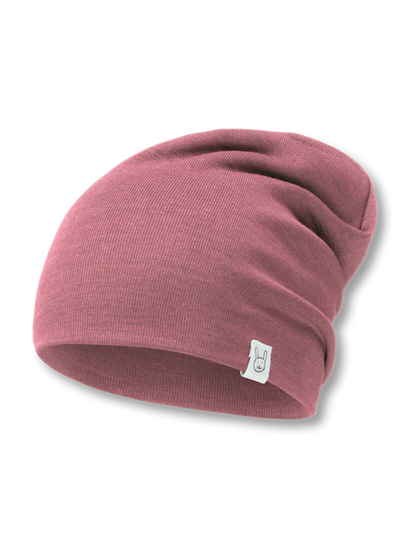 Double-layered Merino Wool and Silk (GOTS) Hat - Vintage Pink