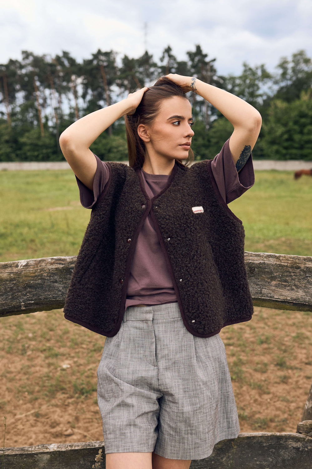 Merino Wool Brown Vest Adult - Happymess – Dear Gaia Merino Wool Brown Vest Adult - Happymess – Dear Gaia