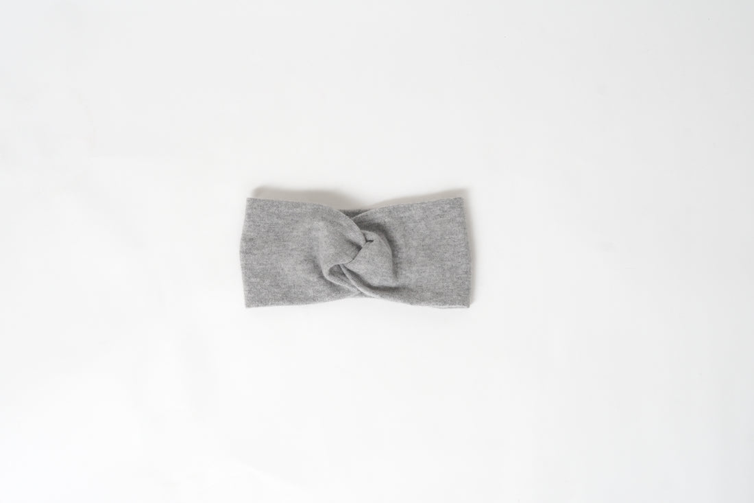Reines Kaschmir Damen Stirnband - Grau