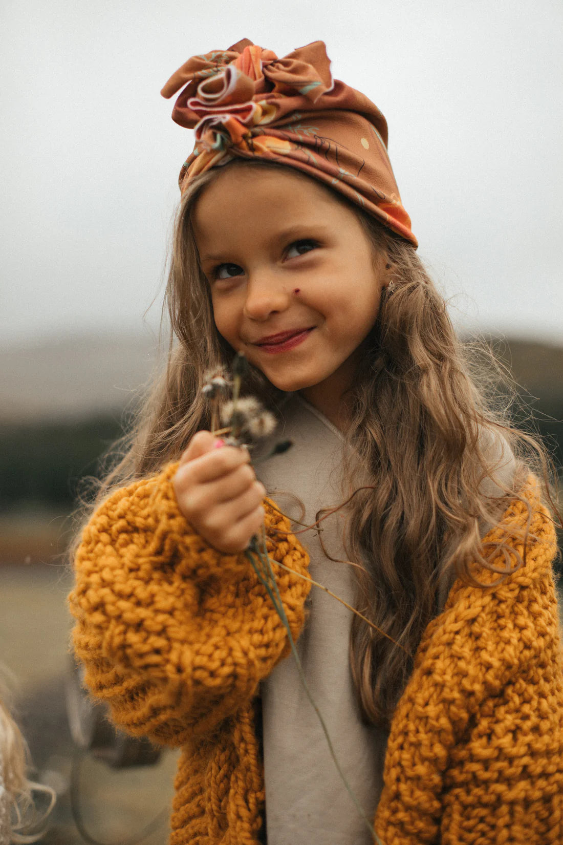 Organic Cotton (GOTS) Baby Turban - Iceland Poppies