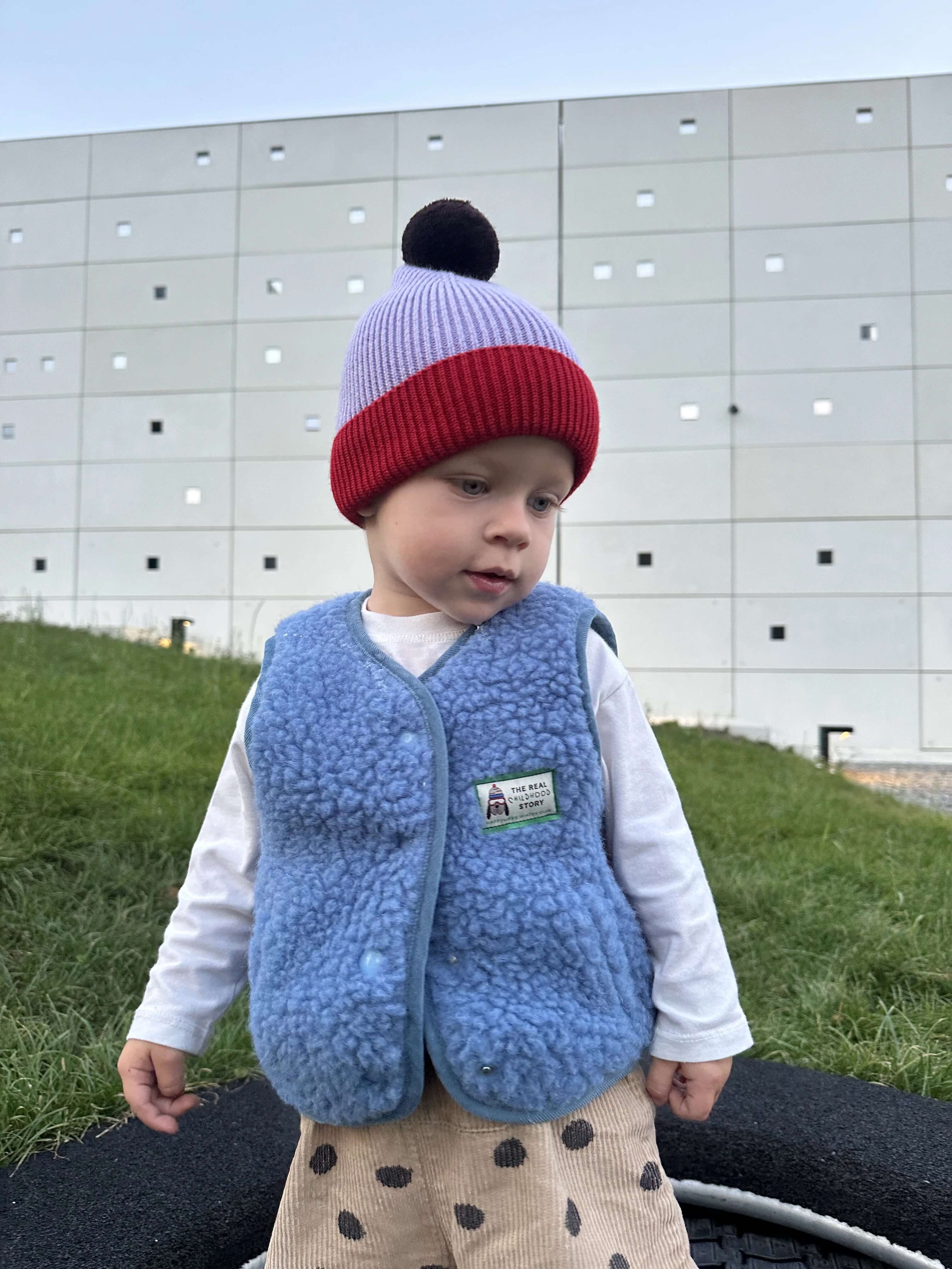 Merino Wool Vest Ice Blue - Happymess