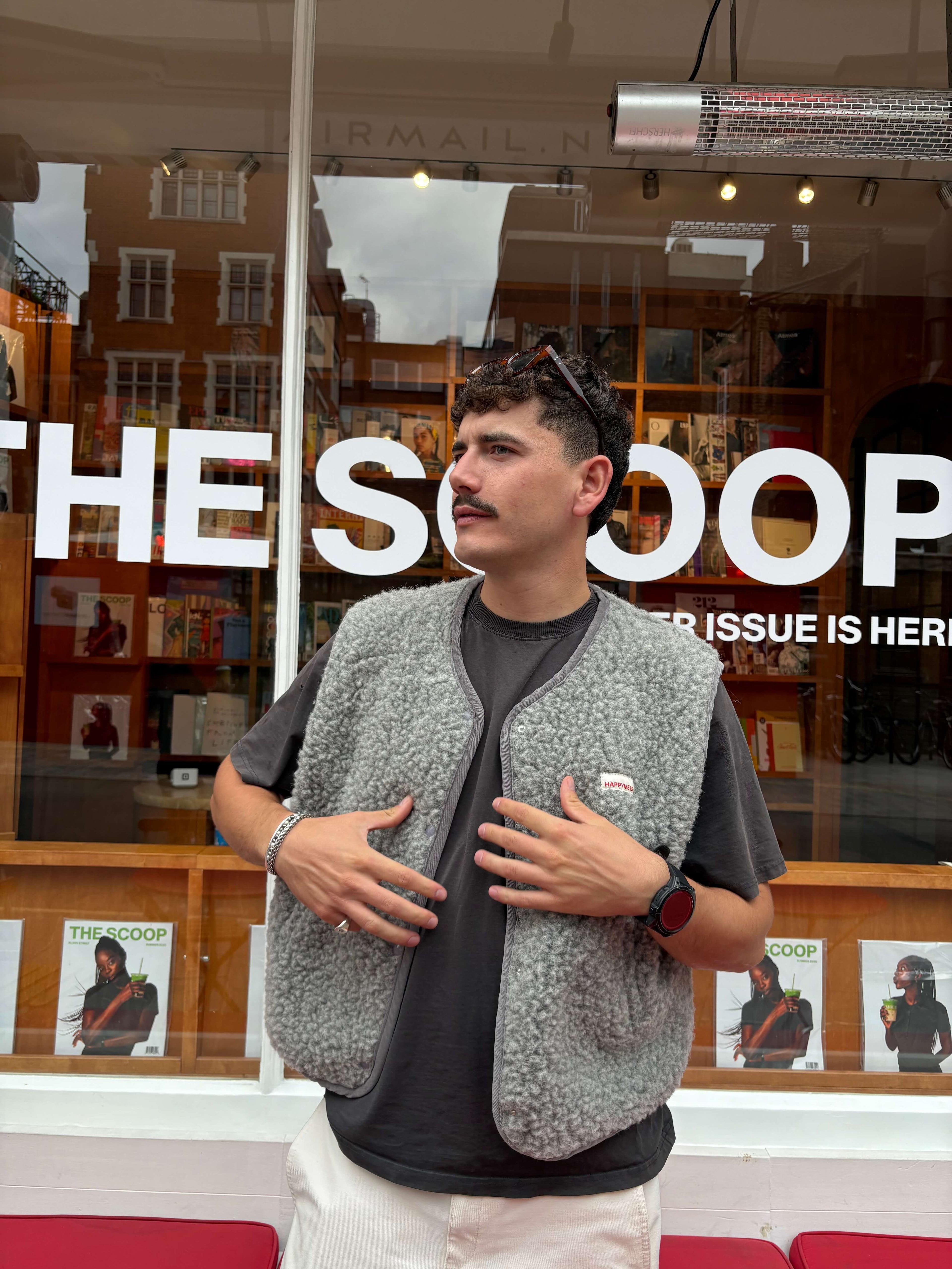 Merino Wool Stone Grey Vest Adult - Happymess