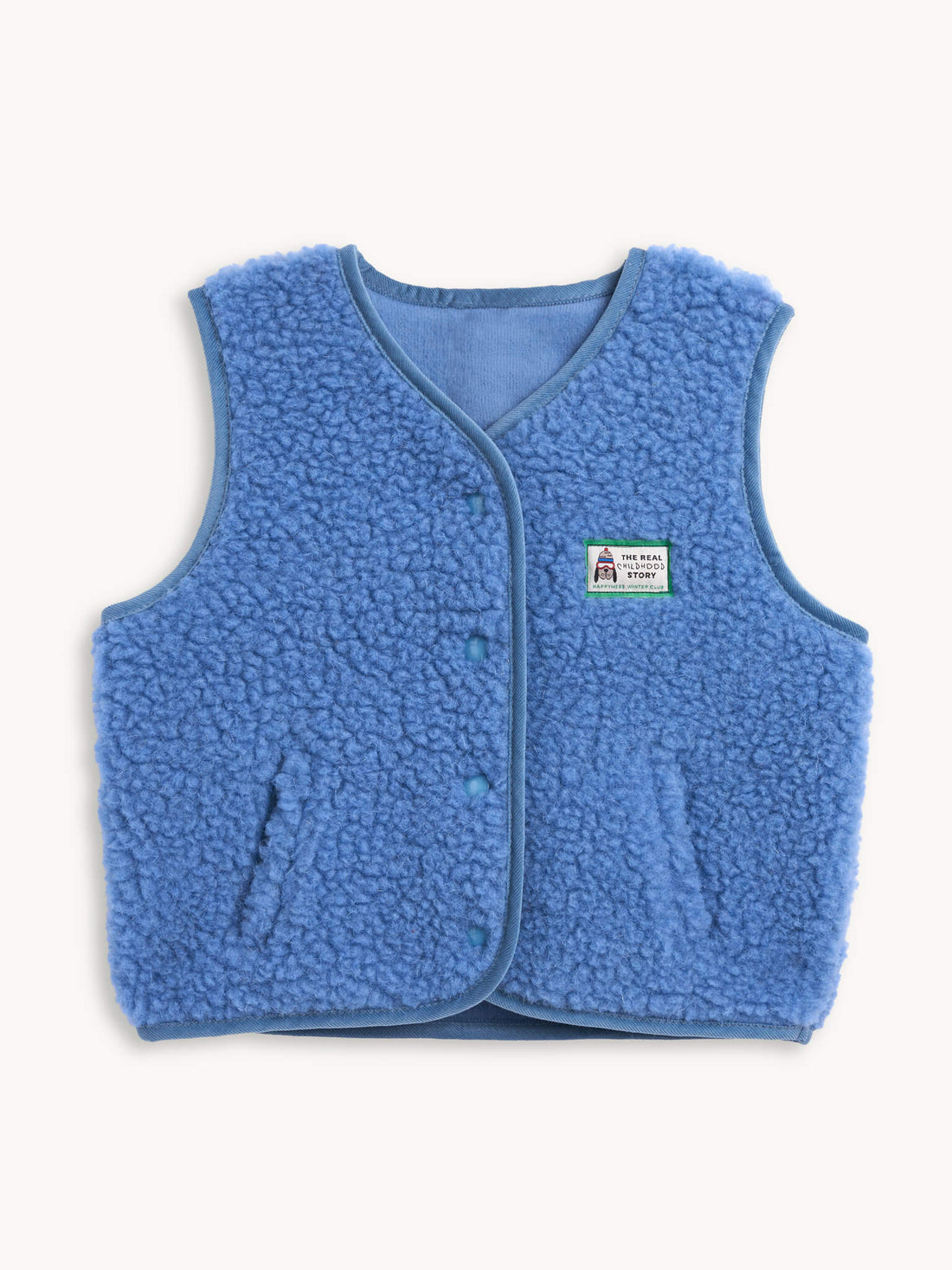Merino Wool Vest Ice Blue - Happymess