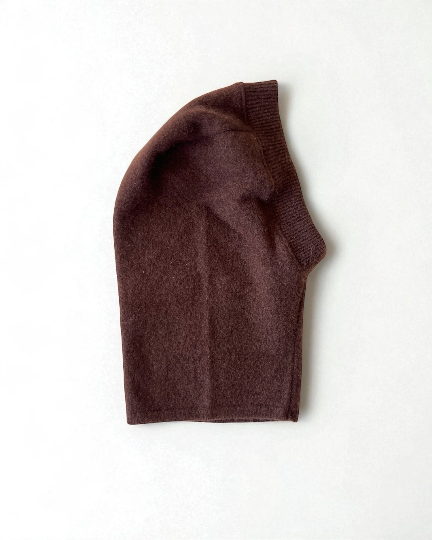 Pure Cashmere Balaclava Hat - Chocolate Brown