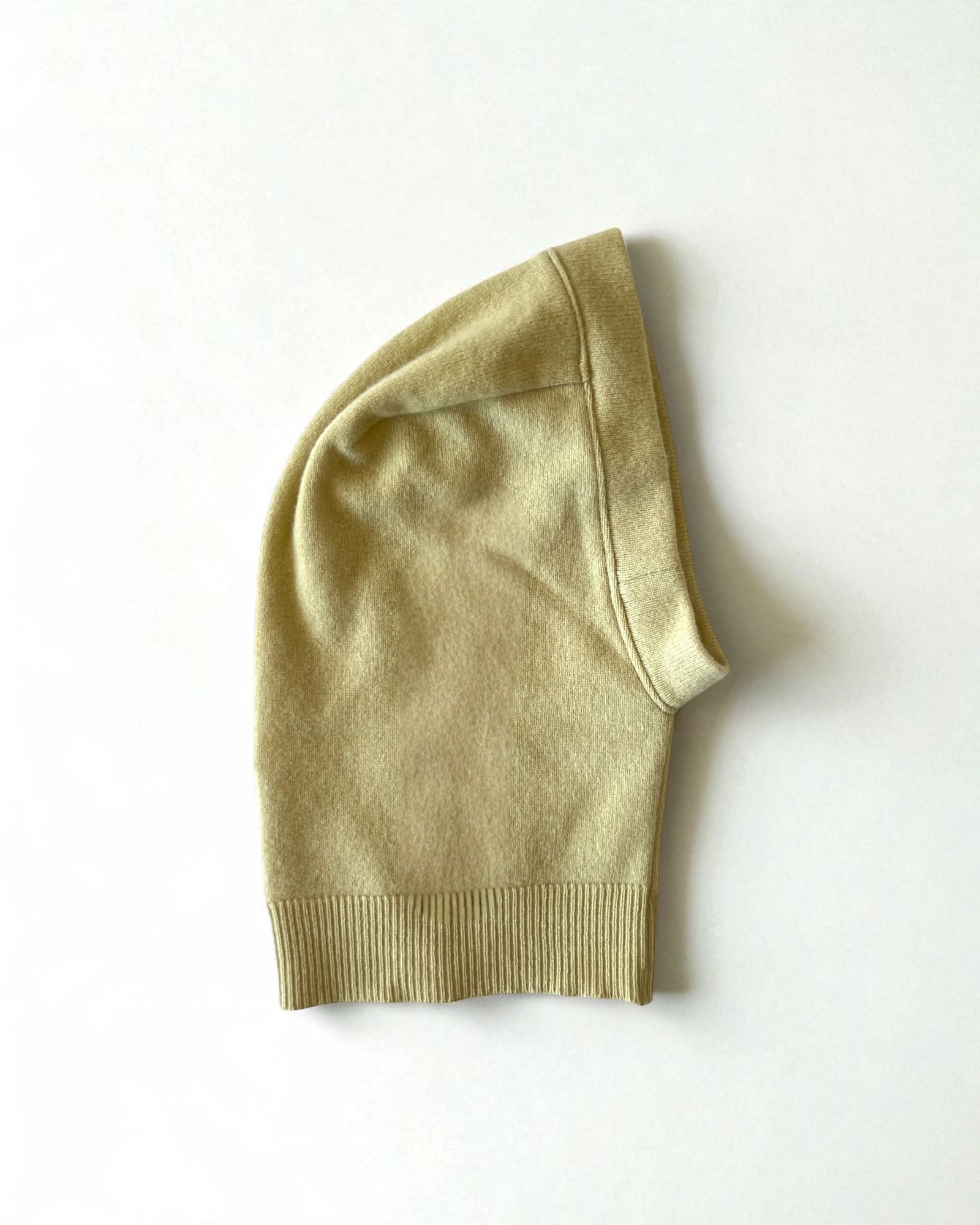 Green pure cashmere balaclava