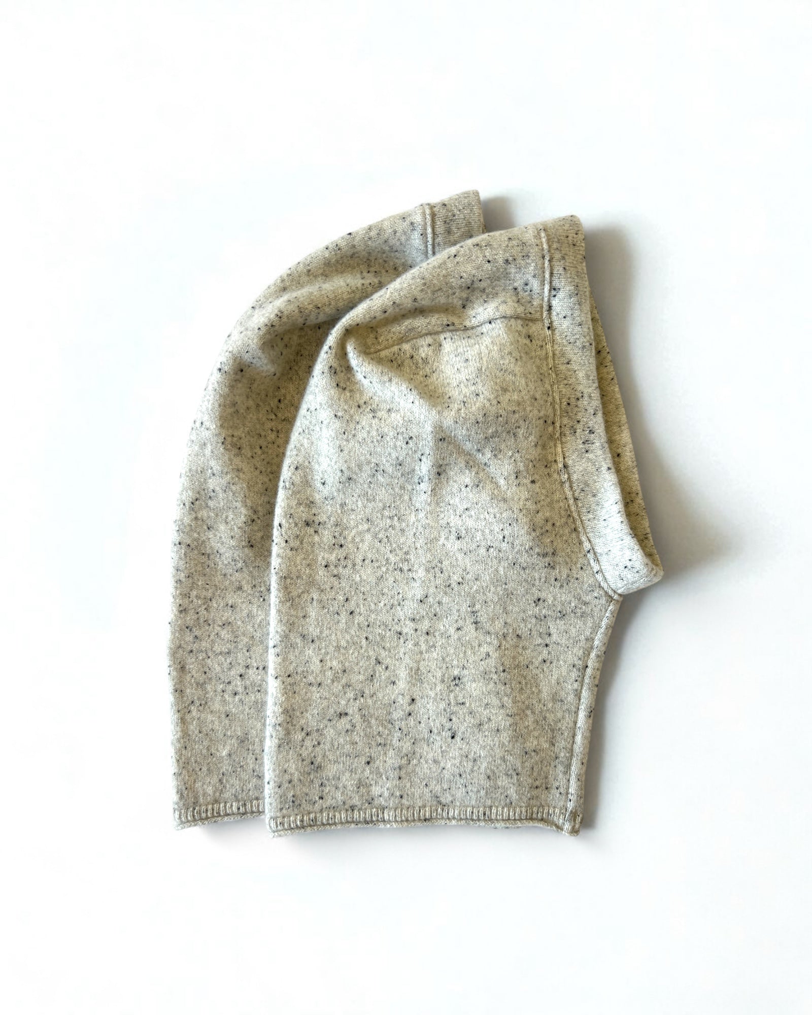 Knitted beige balaclava