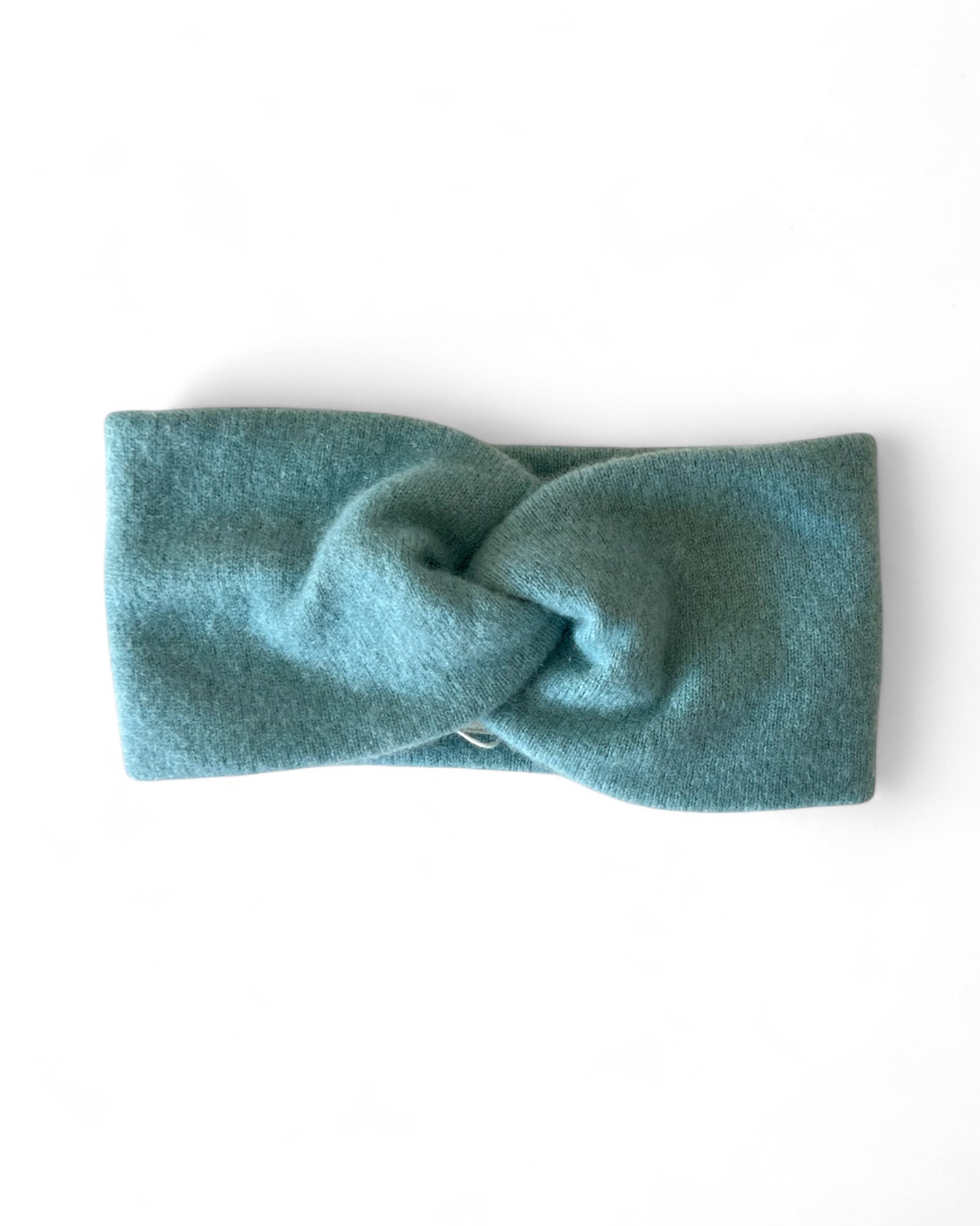 Teal headband with a knot