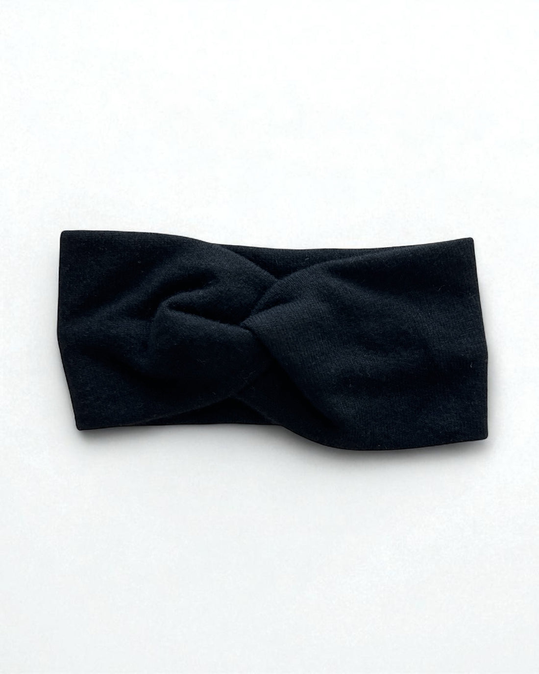 Reines Kaschmir Damen Stirnband - Schwarz