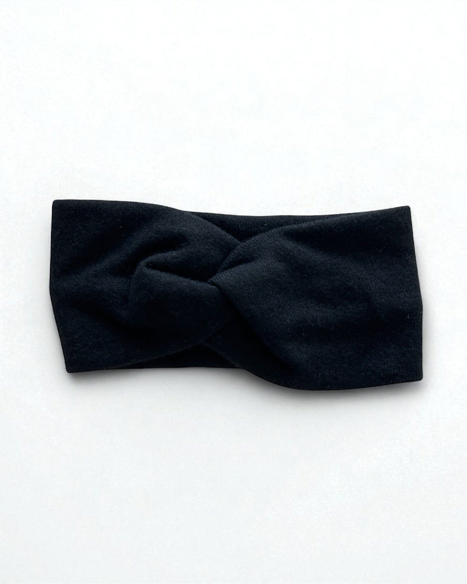 Reines Kaschmir Damen Stirnband - Schwarz
