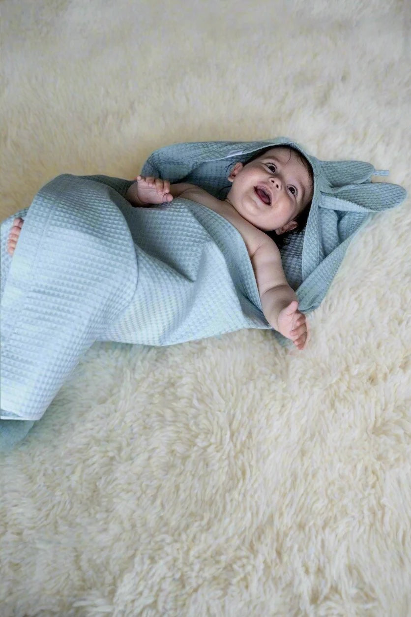 Baby towel mint cotton