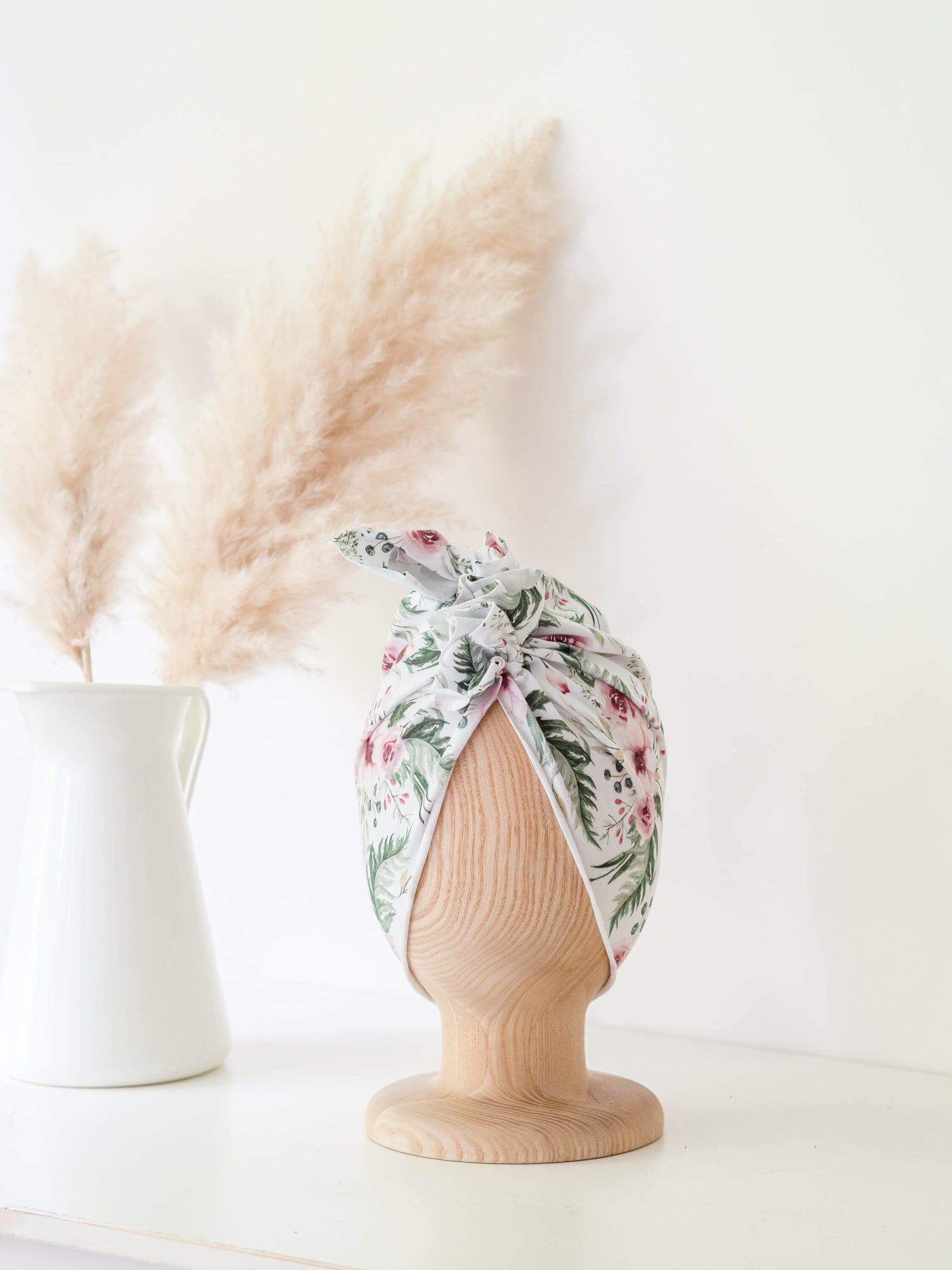 Babyturban aus Bio-Baumwolle (GOTS) - Rosen