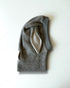Gray baby hoodie with bunny ears on a white background