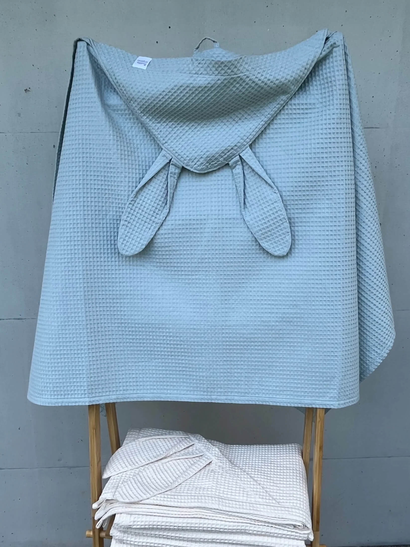 Childrens towel mint organic cotton