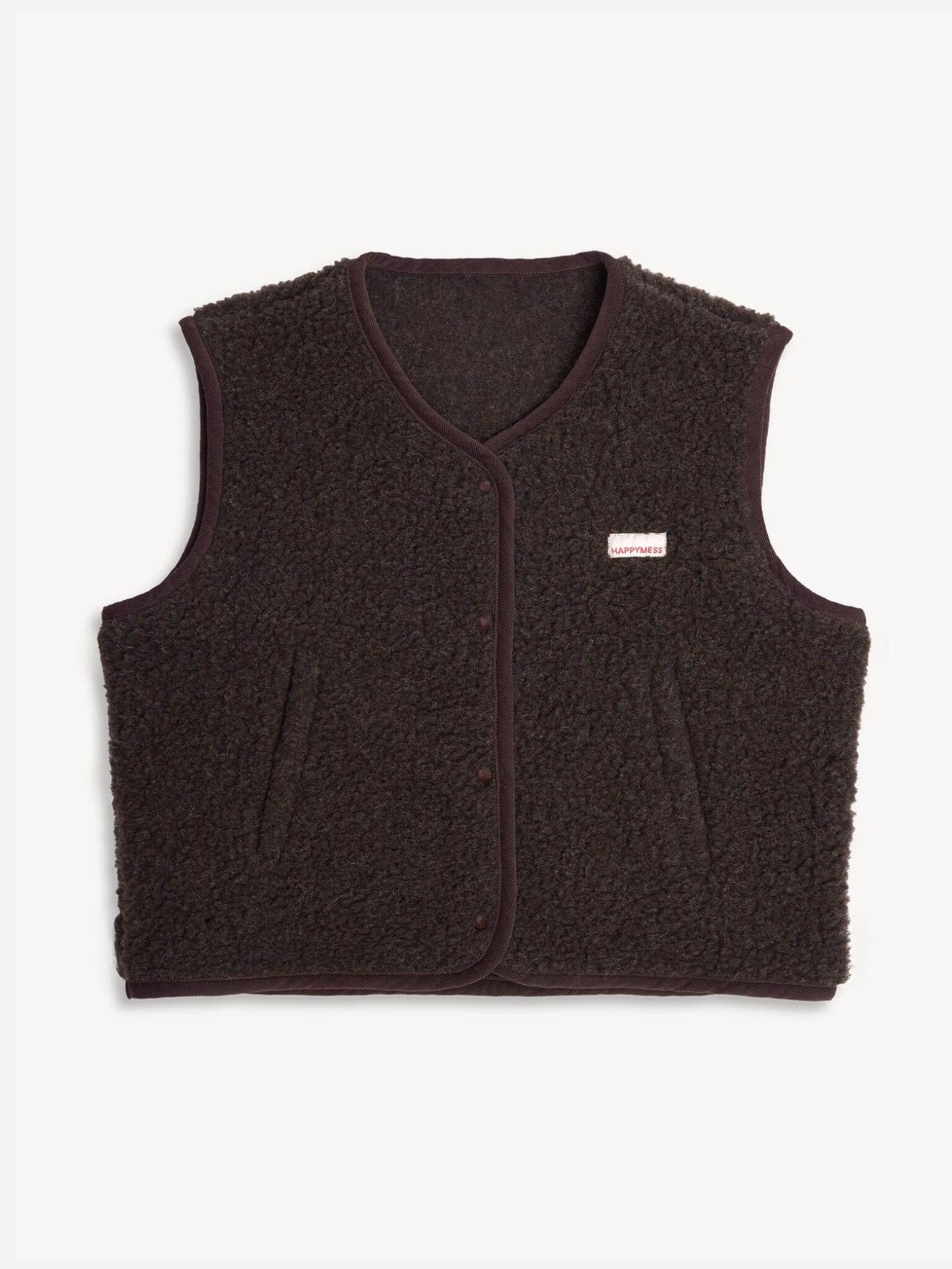 Merino Wool Chocolate Brown Vest Adult - Happymess
