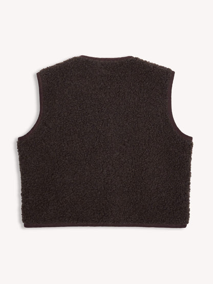 Merino Wool Chocolate Brown Vest Adult - Happymess