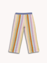 Pastel striped pants on a white background