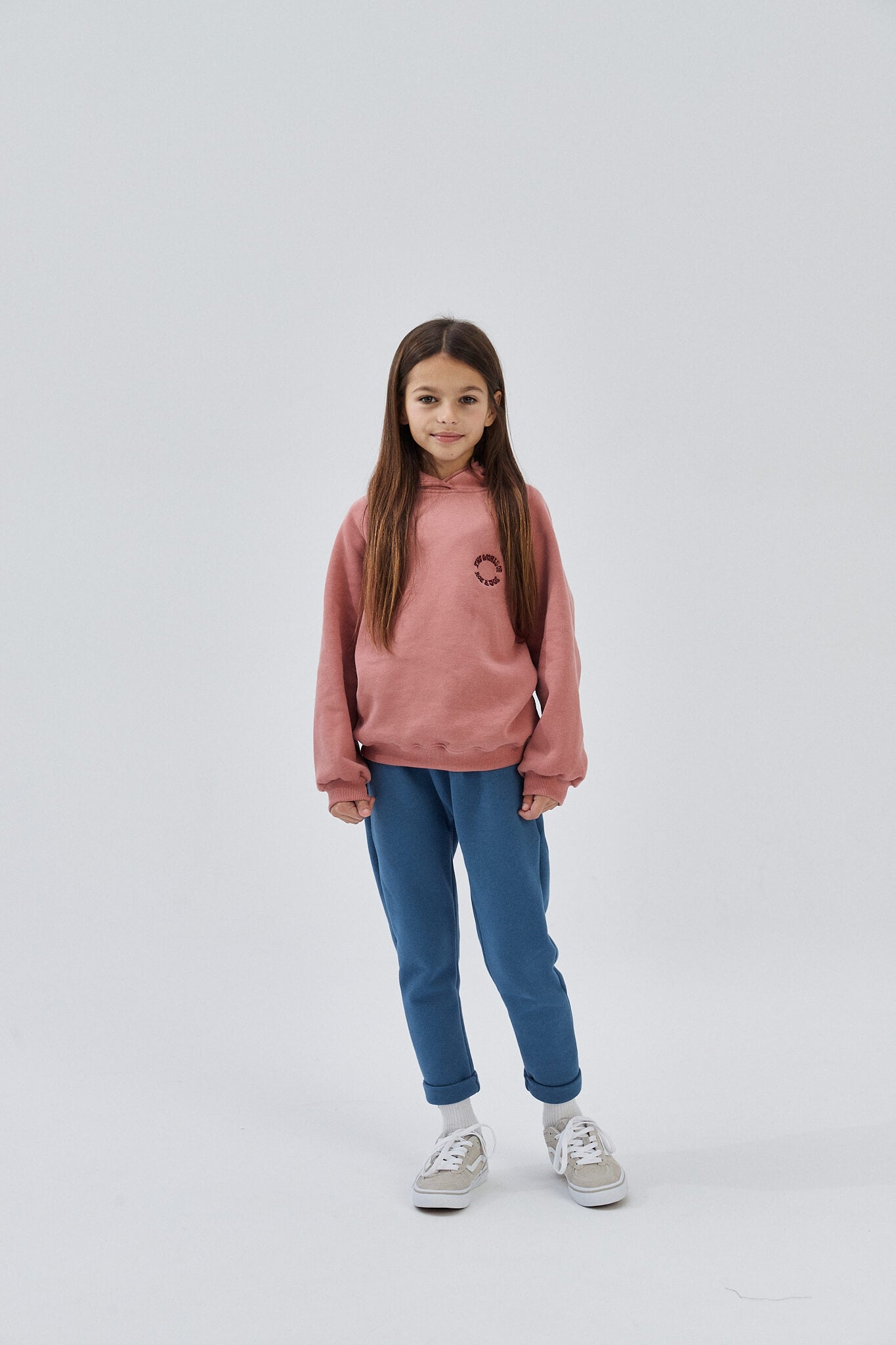 Organic Cotton Minimalistic Sweatshirt  - Flamingo