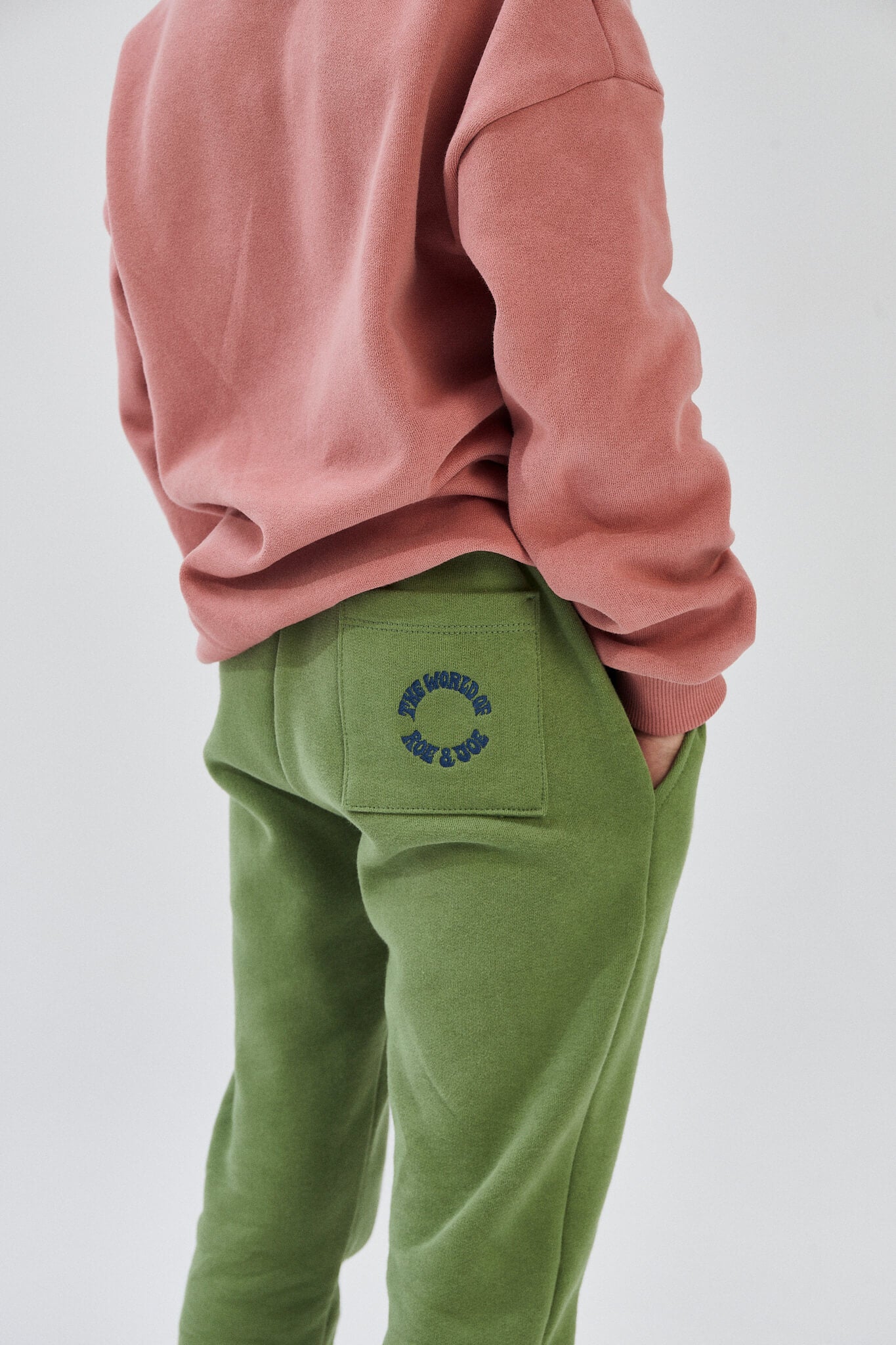Cotton green sweatpants boy girl