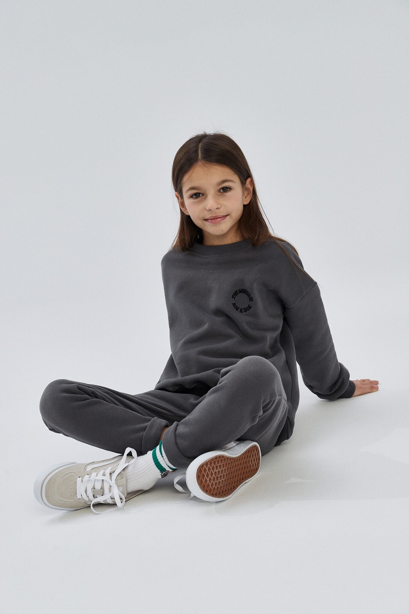 Organic Cotton Minimalistic Sweatshirt  - Dark Grey