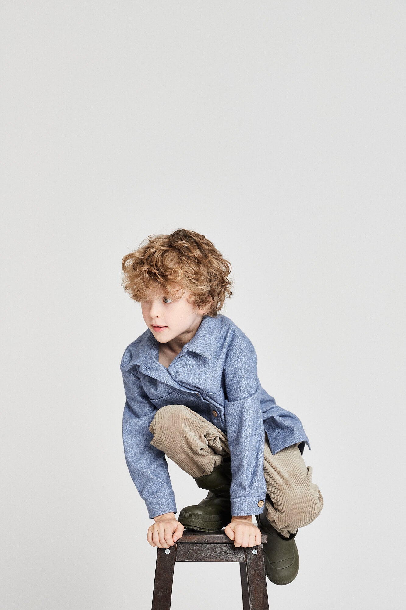 Denim shirt unisex kids