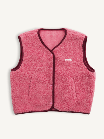 PREORDER Merino Wool Vest Adult - Dusty Pink - Happymess