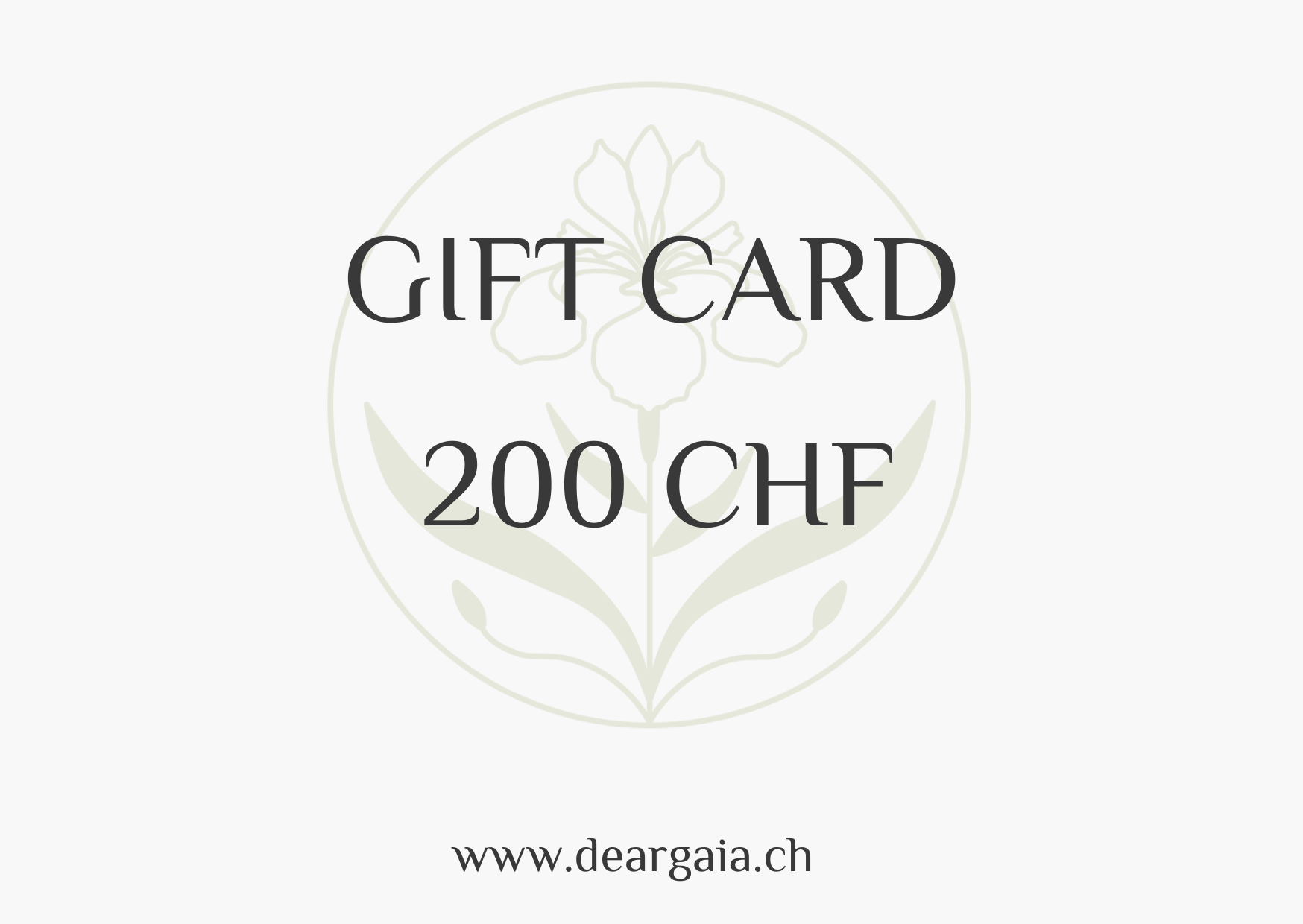 Gift card dear gaia 200 chf