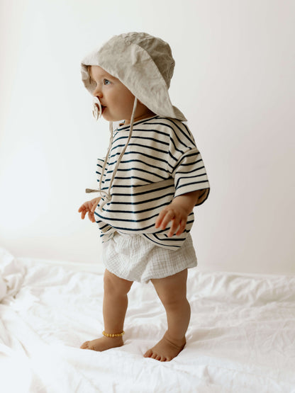 Baby and Toddler Shortsleeve Blouse - Navy