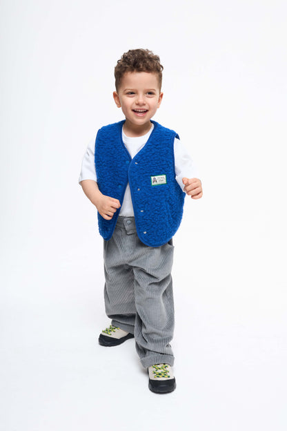 Merino Wool Vest for Kids – Cobalt Blue, Happymess