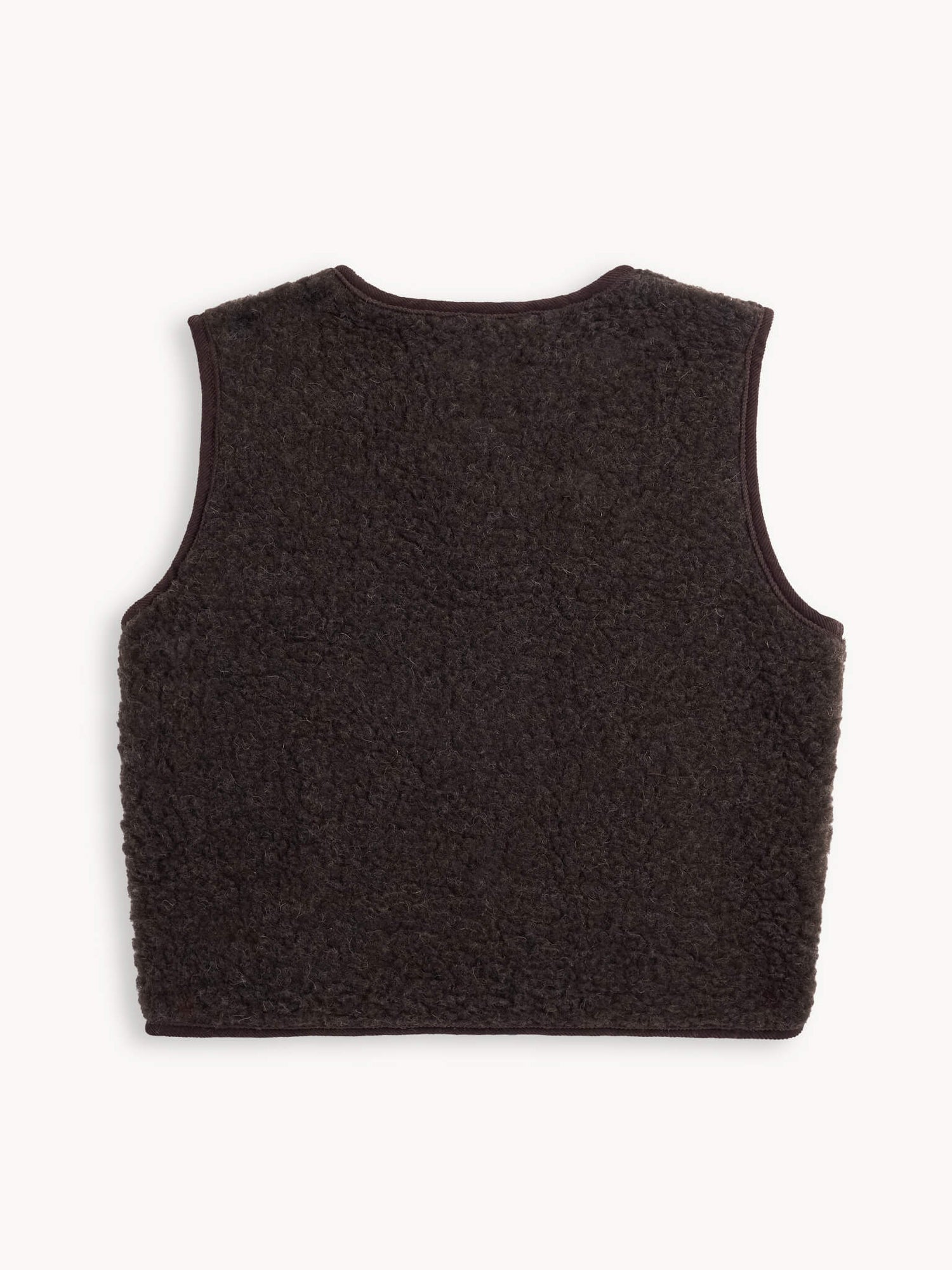 Merino Wool Vest Chocolate Brown - Happymess