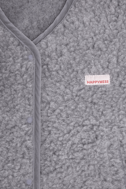 Merino Wool Stone Grey Vest Adult - Happymess