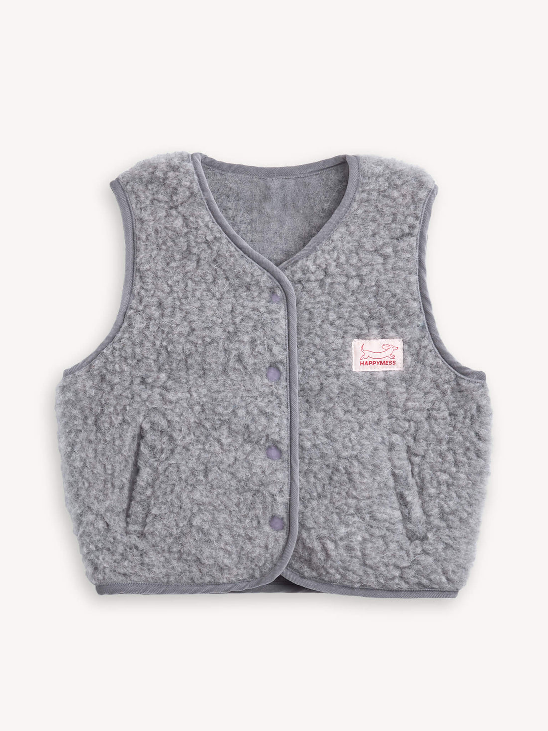 PREORDER Merino Wool Vest Grey - Happymess