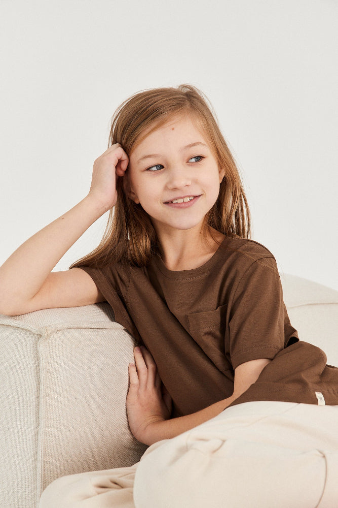 kiddies clothes organic gots cotton in color braun